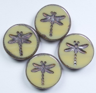 0030356 table cut dragon fly beads 17 mm Isabella Lila Vega Luster color 13020-15726