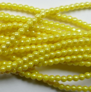 02-132-19001-30011 Czech Glas glasparels 2 mm Pearl Shell Lemon Drop color 30011