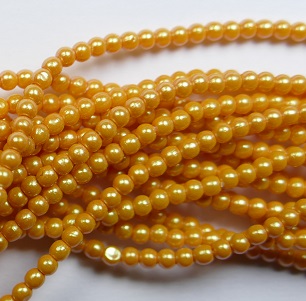 02-132-19001-30012 Czech Glas glasparels 2 mm Pearl Shell Squash color 30012