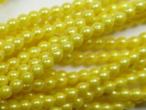 03-132-19001-30011 Czech glasparels, 3 mm, Pearl Shell Lemon Drop - Afbeelding 1