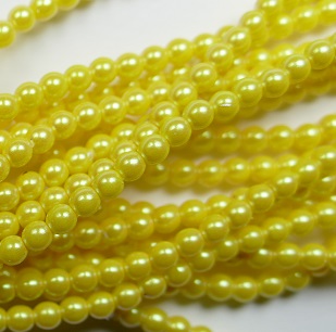 03-132-19001-30011 Czech Glas glasparels 3 mm Pearl Shell Lemon Drop color 30011