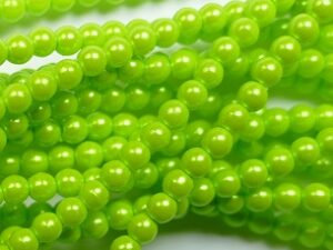 03-132-19001-30022 Czech glasparels, 3 mm, Pearl Shell Chartreuse