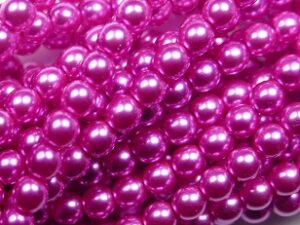 04-132-19001-24276 Czech glasparels, 4 mm, Shiny Hot Pink - Afbeelding 1