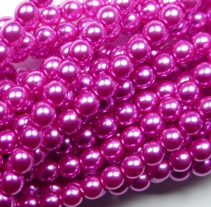 04-132-19001-24276 Czech Glas glasparels 4 mm Shiny Hot Pink color 24276