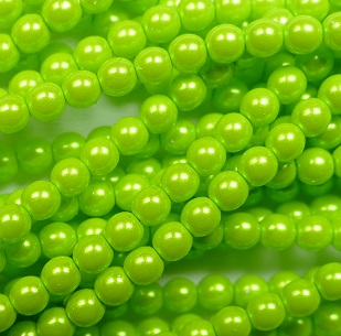04-132-19001-30022 Czech Glas glasparels 4 mm Pearl Shell Chartreuse color 30022