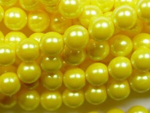 06-132-19001-30011 Czech glasparels, 6 mm, Pearl Shell Lemon Drop - Afbeelding 1