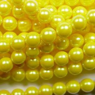 06-132-19001-30011 Czech Glas glasparels 6 mm Pearl Shell Lemon Drop color 30011