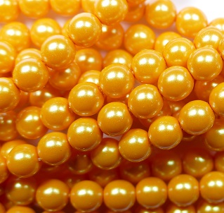 06-132-19001-30012 Czech Glas glasparels 6 mm Pearl Shell Squash color 30012