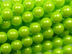 06-132-19001-30022 Czech glasparels, 6 mm, Pearl Shell Chartreuse - Afbeelding 1