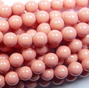 06-132-19001-48175 Czech Glas glasparels 6 mm Shiny Shrimp color 48175 06-132-19001-48175 Shiny Shrimp Czech glasparels 6 mm