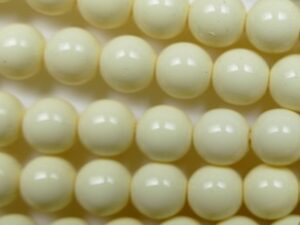 08-132-48114 Shiny Eggshell Glass Pearl 25 Pc. - Afbeelding 1