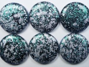 ELC-23980-45707 Jet Tweedy Green Extra Low Cabochon 18 mm 1 Pc. - Afbeelding 1