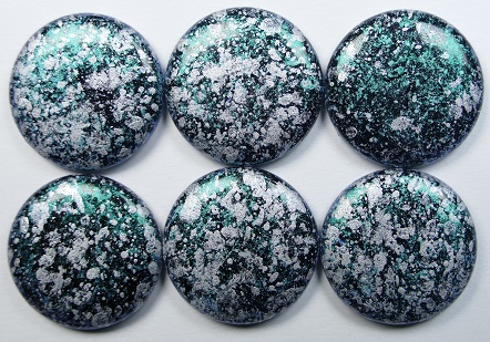 ELC-23980-45707 extra low cabochon 18 mm jet tweedy Green color 23980-45707