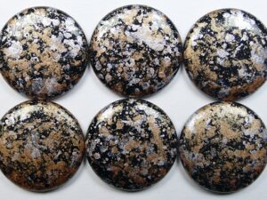 ELC-23980-45709 Jet Tweedy Light Copper Extra Low Cabochon 18 mm 1 Pc.