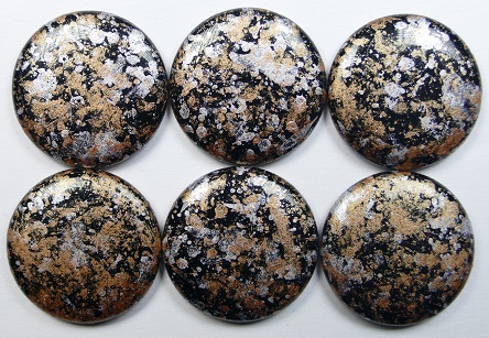 ELC-23980-45709 extra low cabochon 18 mm jet tweedy light copper color 23980-45709