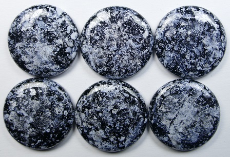 ELC-23980-45712 extra low cabochon 18 mm jet tweedy light grey color 23980-45712