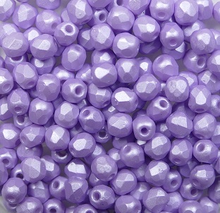 FP1-03-29308AL Powdery Pastel Purple Czech Glass Facet Firepolish 3mm FP1-03-29308AL Powdery Pastel Purple Czech Glass Facet Firepolish 3mm
