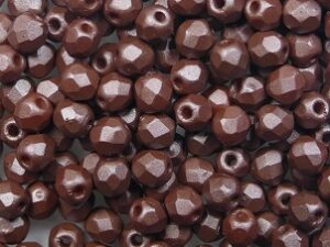 FP1-03-29346AL Powdery Brown Czech Glass Facet Firepolish 3mm 50 stuks - Afbeelding 1