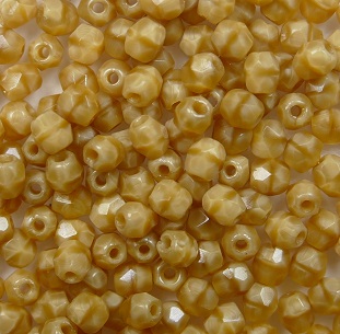 FP1-03-14010 Light Honey Beige Czech Glass Facet Firepolish 3mm FP1-03-14010 Light Honey Beige Czech Glass Facet Firepolish 3mm