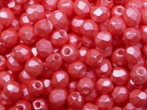FP1-03-24003AL Pearl Shine Rose Czech Glass Facet Firepolish 3mm 50 stuks