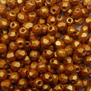 fp1-03-24104AL firepolish 3 mm Gold Shine Brownish Red color 24104AL