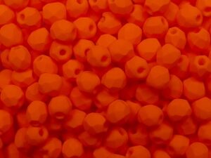 FP1-03-25122AL Neon Orange Czech Glass Facet Firepolish 3mm 50 stuks - Afbeelding 1