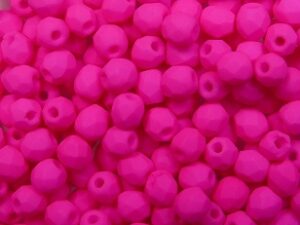FP1-03-25123AL Neon Pink Czech Glass Facet Firepolish 3mm 50 stuks - Afbeelding 1
