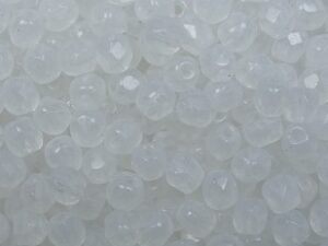 FP1-03-29184CR Cotton White Czech Glass Facet Firepolish 3mm 50 stuks - Afbeelding 1