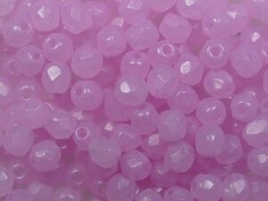 FP1-03-29189CR Bubblegum Pink Czech Glass Facet Firepolish 3mm 50 stuks - Afbeelding 1