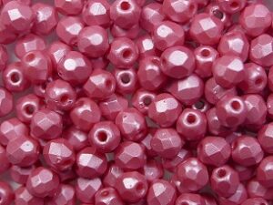 FP1-03-29307AL Powdery Pastel Maroon Czech Glass Facet Firepolish 3mm 50 stuks
