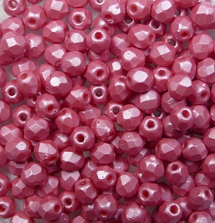 fp1-03-29307 firepolish 3 mm powdery pastel Maroon color 29307
