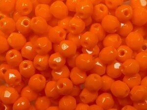 FP1-03-93130 Opaque Bright Orange Czech Glass Facet Firepolish 3mm 50 stuks - Afbeelding 1
