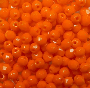 fp1-03-93130 firepolish 3 mm Opaque Bright Orange color 93130