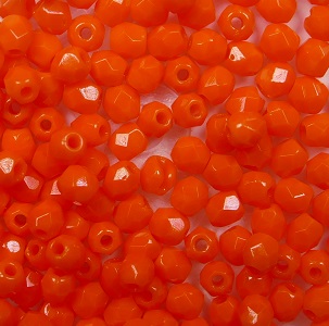 fp1-03-93140 firepolish 3 mm Opaque Dark Orange color 93140