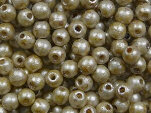 03-R-02010-65321 White Alabaster Caraway Round 3 mm. 100 Pc. - Afbeelding 1