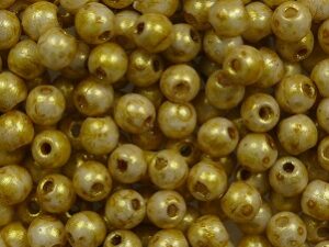 03-R-02010-65322 White Alabaster Curry Round 3 mm. 100 Pc. - Afbeelding 1
