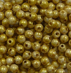 03-R-02010-65322 3 mm rounds White Alabaster Curry color 02010-65322
