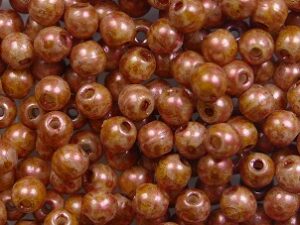 03-R-02010-65324 White Alabaster Ginger Round 3 mm. 100 Pc. - Afbeelding 1