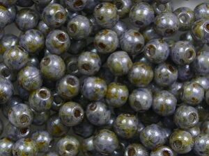 03-R-02010-65329 White Alabaster Eucalyptus Round 3 mm. 100 Pc. - Afbeelding 1