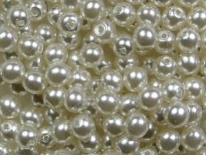 03-R-02010-70000 White Alabaster Pearl Bright White Round 3 mm. 100 Pc.