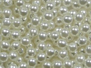 03-R-02010-70402 White Alabaster Pearl White Round 3 mm. 100 Pc. - Afbeelding 1