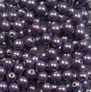 03-R-02010-72203 3 mm rounds White Alabaster Pearlescent Violet color 02010-72203