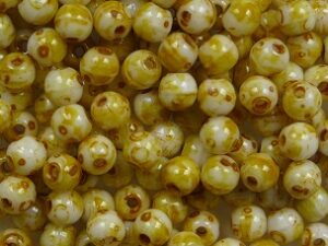 03-R-02010-86800 White Alabaster Travertin Round 3 mm. 100 Pc. - Afbeelding 1