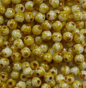 03-R-02010-86800 3 mm rounds White Alabaster Travertin color 02010-86800