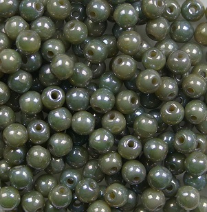 03-R-13020-15001 3 mm rounds Opaque Ivory Nebula color 13020-15001