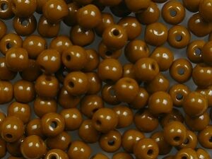03-R-13610 Opaque Chocolate Brown Round 3 mm. 100 Pc.