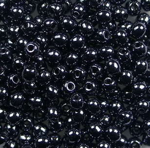 03-R-23980-14400 3 mm rounds Jet Hematite color 23980-14400
