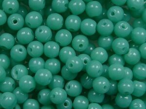 03-R-63130 Opaque Green Turquoise Round 3 mm. 100 Pc. - Afbeelding 1