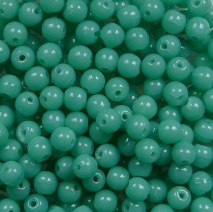 03-R-63130 3 mm rounds Opaque Green Turquoise color 63130
