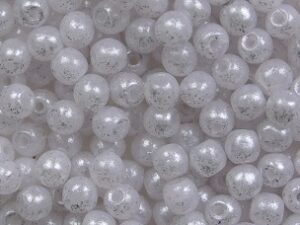 03-R-71111-94400 Light Opal Pink Silver Splash Round 3 mm. 100 Pc. - Afbeelding 1